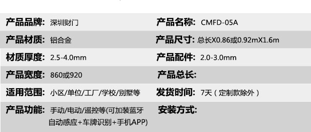 智能分段门系列 CMFD-05A(图2)